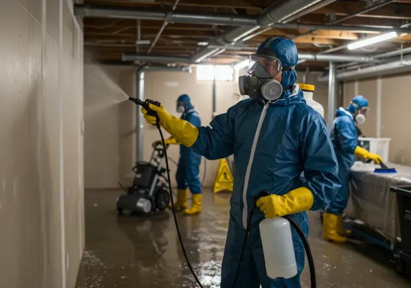 Basement Sanitization and Antimicrobial Treatment process in Four Corners, TX