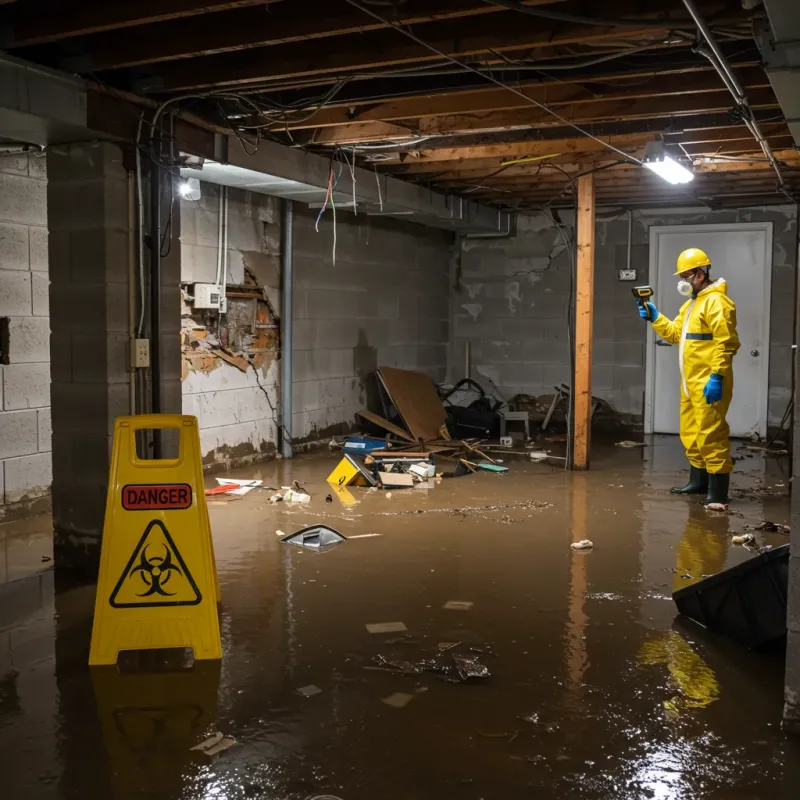 Flooded Basement Electrical Hazard in Four Corners, TX Property